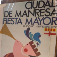 Carteles Feria: CARTEL MANRESA FIESTA MAYOR 1972. Lote 192767721