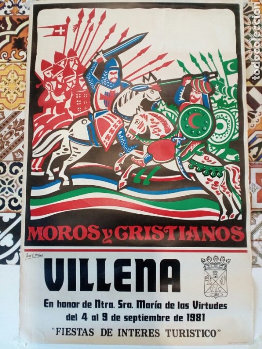 Carteles Feria: Cartel de Fiestas de Moros y Cristianos Villena 1981 - Foto 1 - 204601192