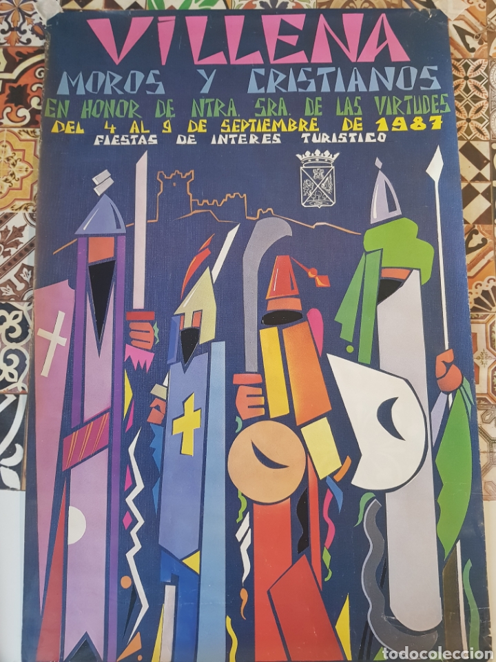 Carteles Feria: Cartel de Fiestas de Moros y Cristianos ,Villena 1987 - Foto 2 - 204606785