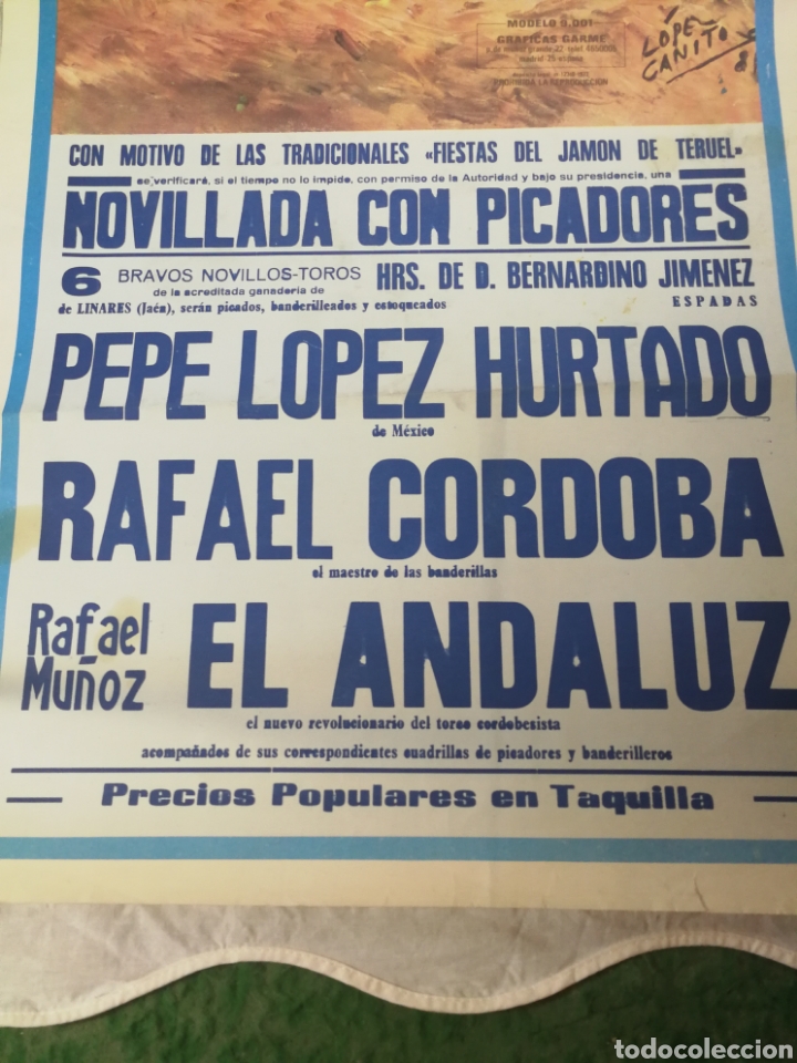 Carteles feria: CARTEL DE TOROS TERUEL 1981 - Foto 2
