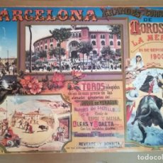 Carteles Feria: EXCEPCIONAL CARTEL PLAZA DE TOROS LAS ARENAS BARCELONA AÑO 1900 FIRMADO BLÁZQUEZ. Lote 281904133