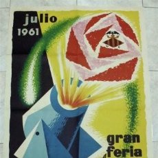Carteles Feria: CARTEL GRAN FERIA DE VALENCIA. JULIO 1961. AUTOR CONTRERAS JUESAS. Lote 220231270