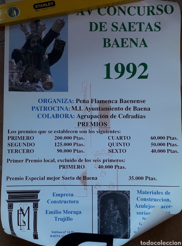 Carteles feria: Baena. Concurso de saetas 1992 - Foto 1
