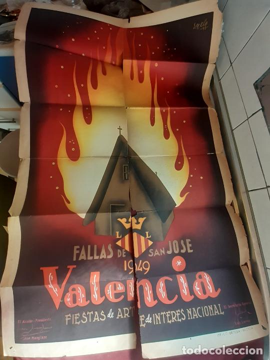 Carteles feria: Fallas de Valencia. Cartel de 1949 - Foto 1