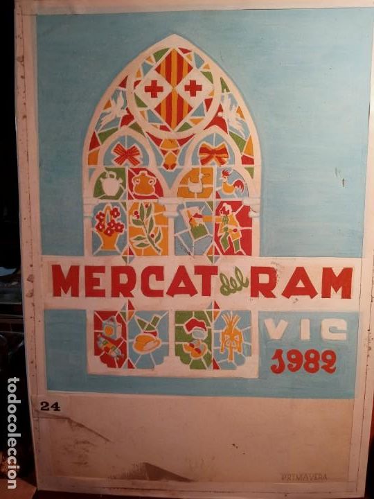 Carteles feria: MERCAT DEL RAM - VIC 1982 . - Foto 1