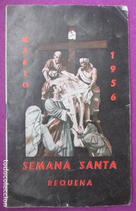 Carteles feria: LIBRO LIBRITO PROGRAMA OFICIAL SEMANA SANTA REQUENA 1956 LV35 - Foto 1