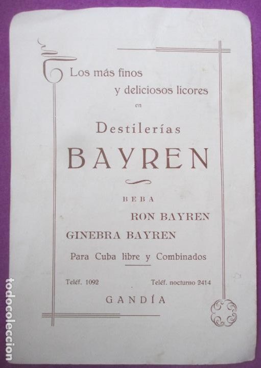 Carteles feria: LIBRO LIBRITO PROGRAMA OFICIAL FIESTAS ALGEMESI 1961 LV41 - Foto 2