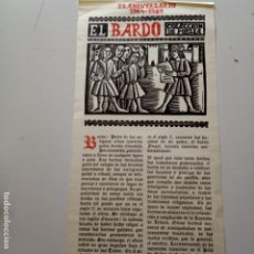 Affissi Fiera: CARTEL EL BARDO, COLECCION DE POESIA, 25 ANIVERSARIO 1964-1989, 65 X 30 CM