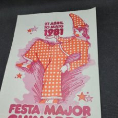 Carteles Feria: CARTEL PROGRAMA FESTA MAJOR GUINARDÓ 1981