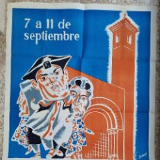 Carteles Feria: CARTEL FERIAS Y FIESTAS MONTBLANCH 1949 TARRAGONA GIGANTES BALANYA LITOGRAFIA GRANDE ORIGINAL