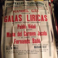 Carteles Feria: TARRAGONA 1959 MANUEL GAS,PABLO VIDAL, MARIANO BEUT, FERNANDO BAÑO, DELFIN MULE, M CARMEN JACOBI. Lote 336762613