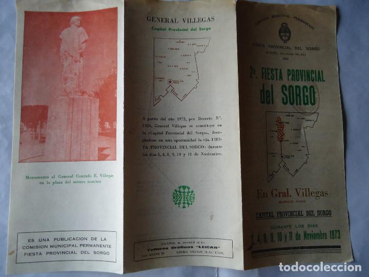 Carteles feria: PROGRAMA DE LA 2&ordf; FIESTA PROVINCIAL DEL SORGO. A&Ntilde;O 1973 - Foto 2