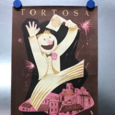 Carteles Feria: CARTEL DE TORTOSA - GRAN FERIA EXTRAORDINARIA - FIESTAS DE NTRA. SRA. DE LA CINTA - AÑO 1953. Lote 402249719