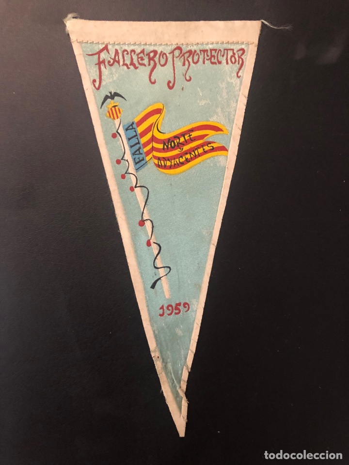 Carteles feria: Bander&iacute;n fallero protector falla norte y adyacentes 1959 - Foto 1