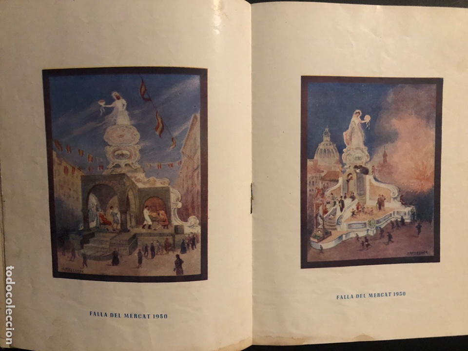 Carteles feria: Llibret falla del comerc de la plaza del mercado central 1950 - Foto 7