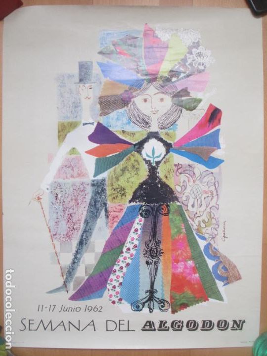 Carteles Feria: CARTEL FIESTAS FERIA SEMANA DEL AGODON JUNIO 1962 GRA&Ntilde;ERA CF125