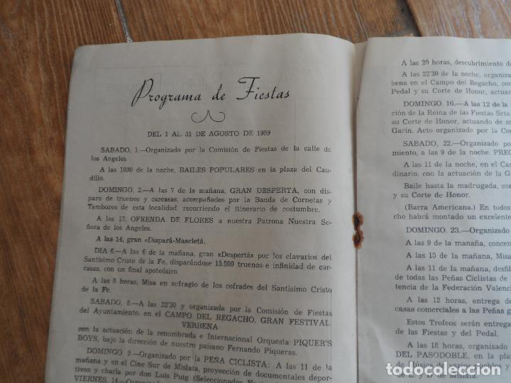 Carteles feria: PROGRAMA FIESTAS MISLATA VALENCIA 1959 - Foto 2