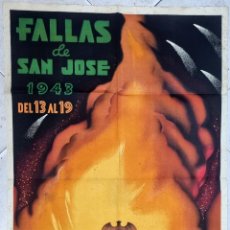 Carteles Feria: CARTEL PUBLICIDAD FALLAS DE VALENCIA 1943 MASSIA GRANDE ORIGINAL