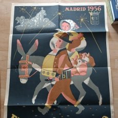 Carteles Feria: CARTEL FIESTAS DE SAN ISIDRO MADRID 1956, 100 X 70 CMS ILUSTRADOR TEODORO DELGADO. Lote 389556094