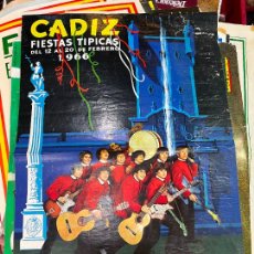 Carteles Feria: CARTEL FIESTAS TIPICAS 1996 - CARNAVAL DE CADIZ - MEDIDA 74X59 CM. Lote 389948334