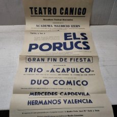 Carteles Feria: CARTEL - TEATRO CANIGO - ORGANIZADO ACADEMIA IZERN AÑOS 60