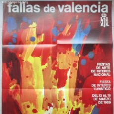 Affissi Fiera: CARTEL FIESTAS, FALLAS VALENCIA, 1969, FIESTAS DE INTERES TURISTICO, MESTRE, CF21