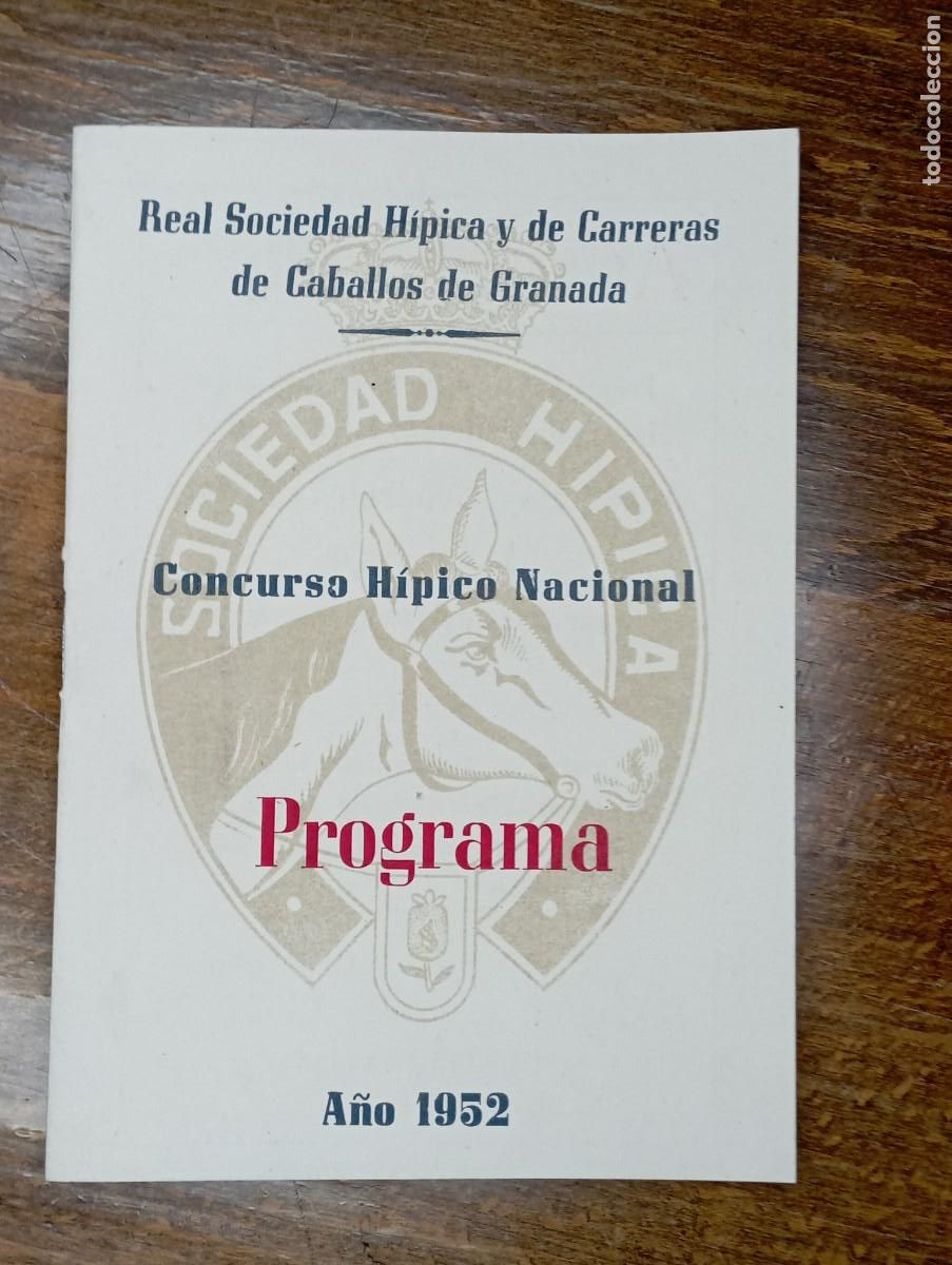 Carteles feria: 1952. Concurso h&iacute;pico nacional. Granada. Programa - Foto 1