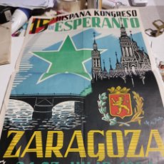Carteles Feria: CARTEL 15 HISPANA CONGRESO DE ESPERANTO, ZARAGOZA 1954