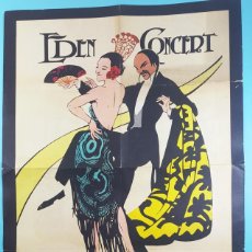 Carteles Feria: EDEN CONCERT GRANDES BAILES DE MASCARAS CARNAVAL 1929 62 X 46 CM, REPRODUCCIÓN PROMODISA, POSTER