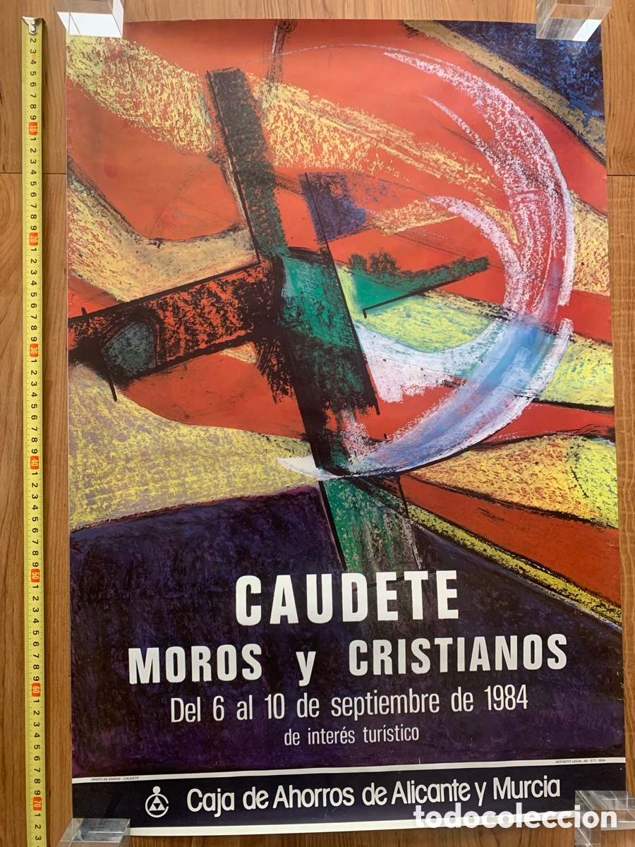 Affissi Fiera: POSTER CARTEL CAUDETE ALBACETE FIESTAS DE MOROS Y CRISTIANOS SEPTIEMBRE 1984