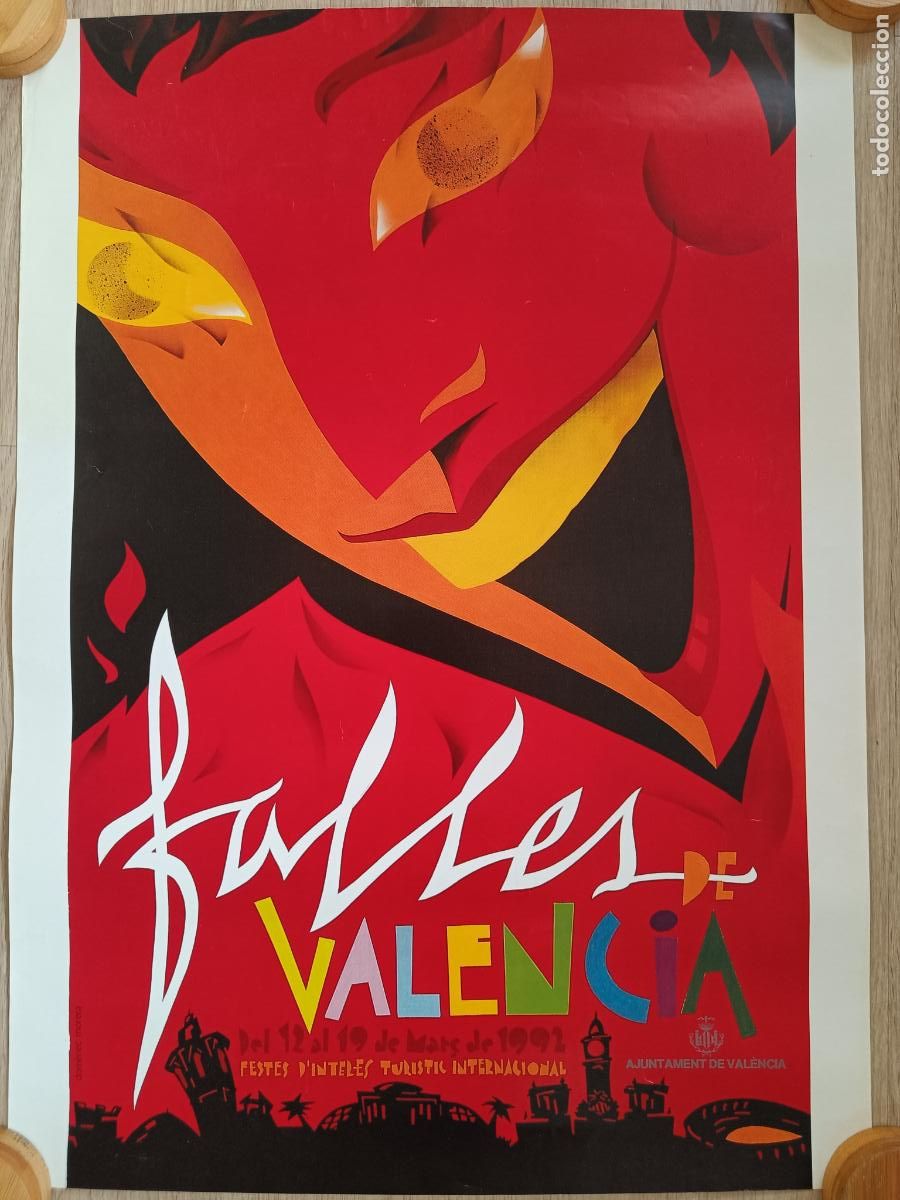 Carteles Feria: CARTEL FALLAS FIESTAS VALENCIA 1992 DOMENEC MORERA 12 AL 19 MARZO