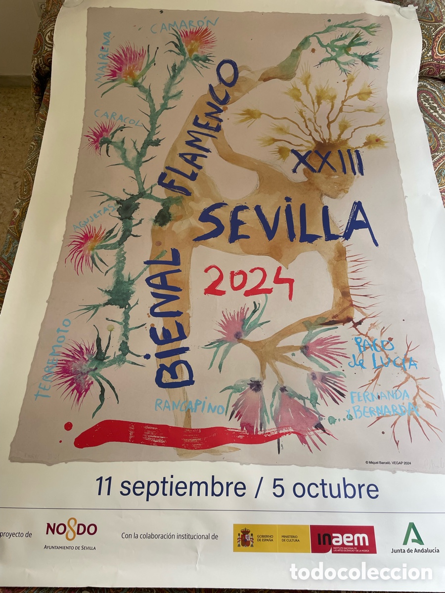 Plakate Volksfeste: Cartel Bienal Flamenco Sevilla 2024
