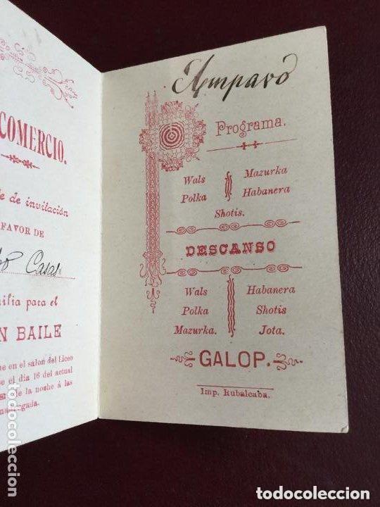 Carteles feria: PROGRAMA PARA EL BAILE DEL COMERCIO - imp. Rubalcaba - 11x7cm - Foto 2