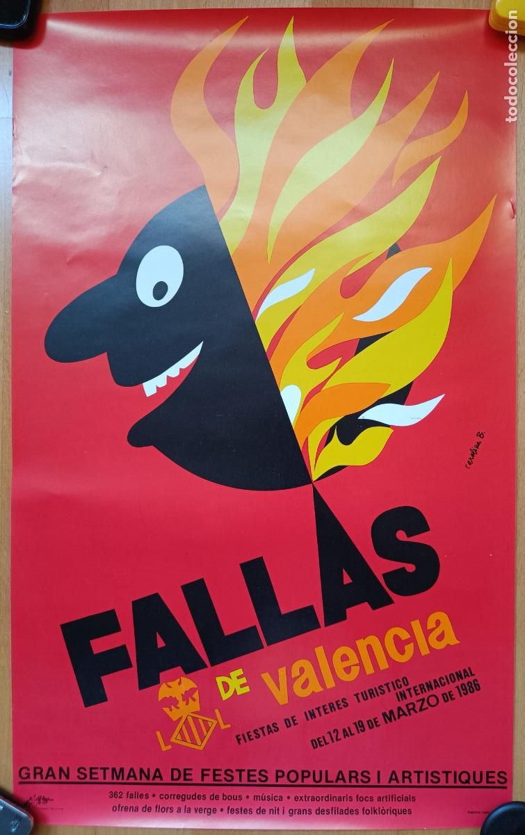 Fair Posters: CARTEL FIESTAS FALLAS VALENCIA 1986 CAROLINA B PEQUE&Ntilde;O CF138