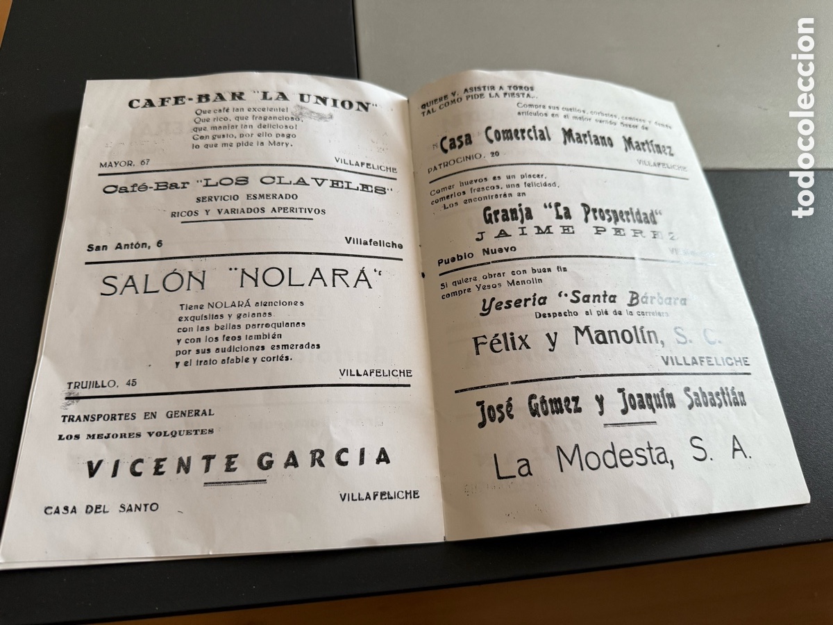 Carteles feria: VILLAFELICHE. Programa de Festejos. 1952 - Foto 5