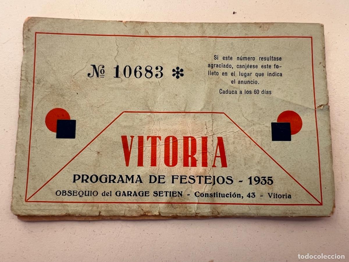 Carteles feria: PROGRAMA DE FESTEJOS VITORIA 1933 - Foto 1