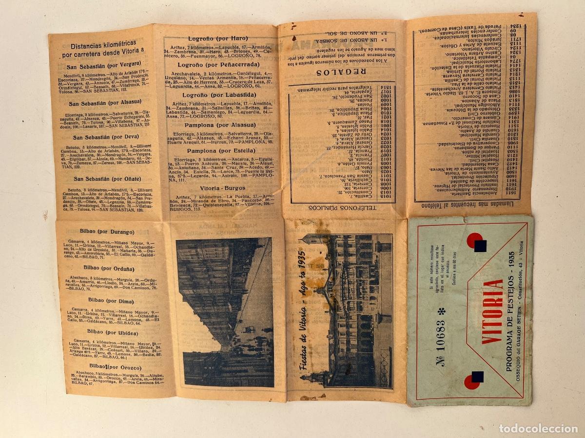 Carteles feria: PROGRAMA DE FESTEJOS VITORIA 1933 - Foto 3