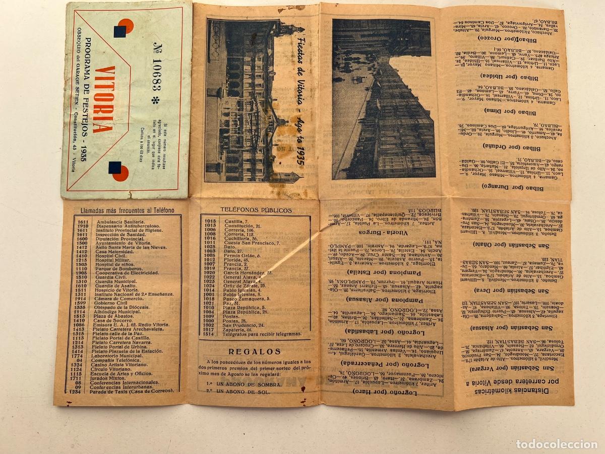 Carteles feria: PROGRAMA DE FESTEJOS VITORIA 1933 - Foto 4