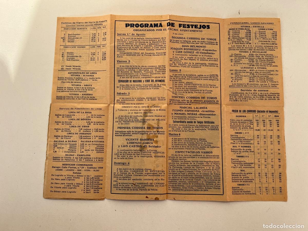 Carteles feria: PROGRAMA DE FESTEJOS VITORIA 1933 - Foto 6