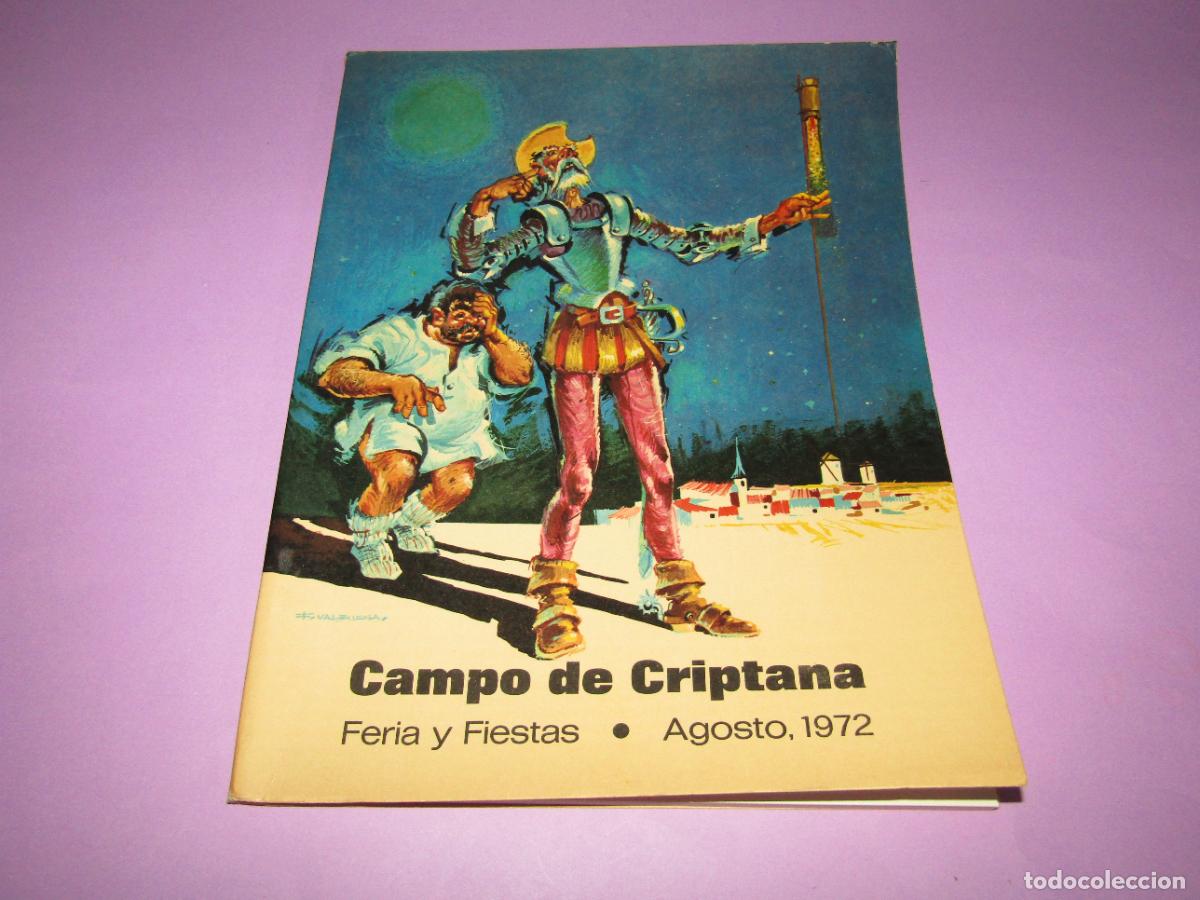 Carteles feria: Antiguo Programa de Feria y Fiestas del CAMPO DE CRIPTANA del A&ntilde;o 1972 - Foto 1