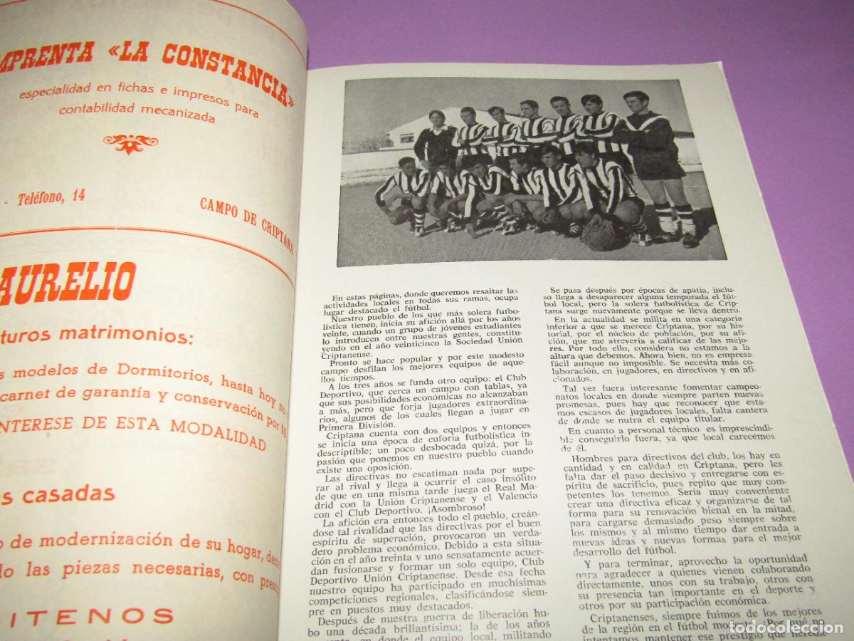 Carteles feria: Antiguo Programa de Feria y Fiestas del CAMPO DE CRIPTANA del A&ntilde;o 1970 - Foto 4