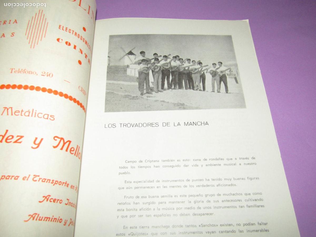 Carteles feria: Antiguo Programa de Feria y Fiestas del CAMPO DE CRIPTANA del A&ntilde;o 1970 - Foto 9