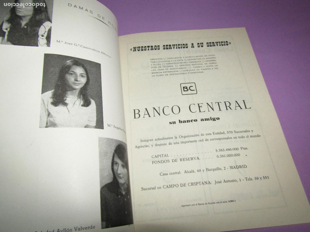 Carteles feria: Antiguo Programa de Feria y Fiestas del CAMPO DE CRIPTANA del A&ntilde;o 1971 - Foto 3