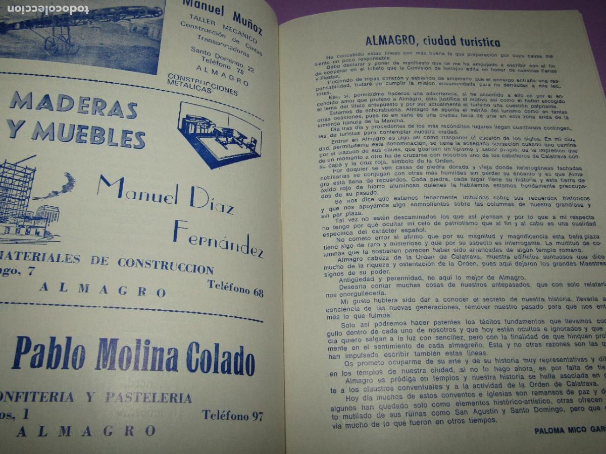 Carteles feria: Antiguo Programa de Feria de ALMAGRO del A&ntilde;o 1971 - Foto 7