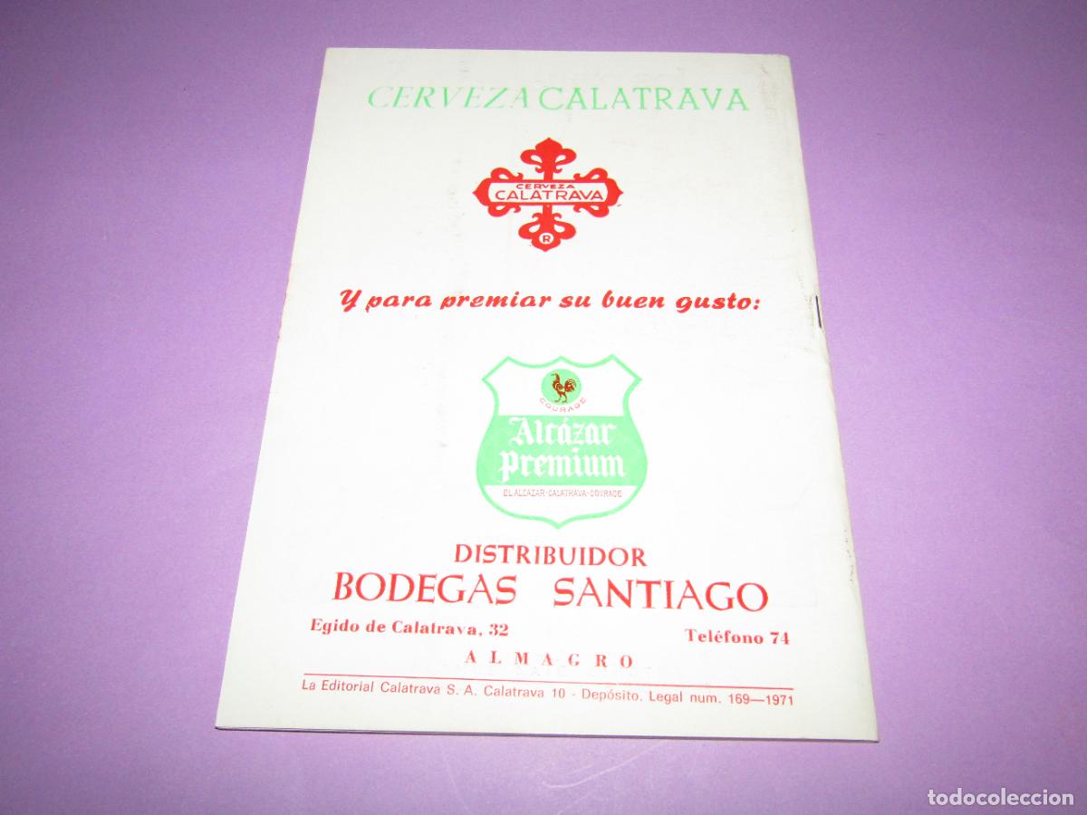 Carteles feria: Antiguo Programa de Feria de ALMAGRO del A&ntilde;o 1971 - Foto 8