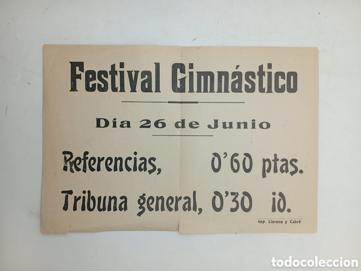 Carteles Feria: Cartel Festival Gimn&aacute;stico 1911 Tarragona centenario de la Guerra del Franc&egrave;s