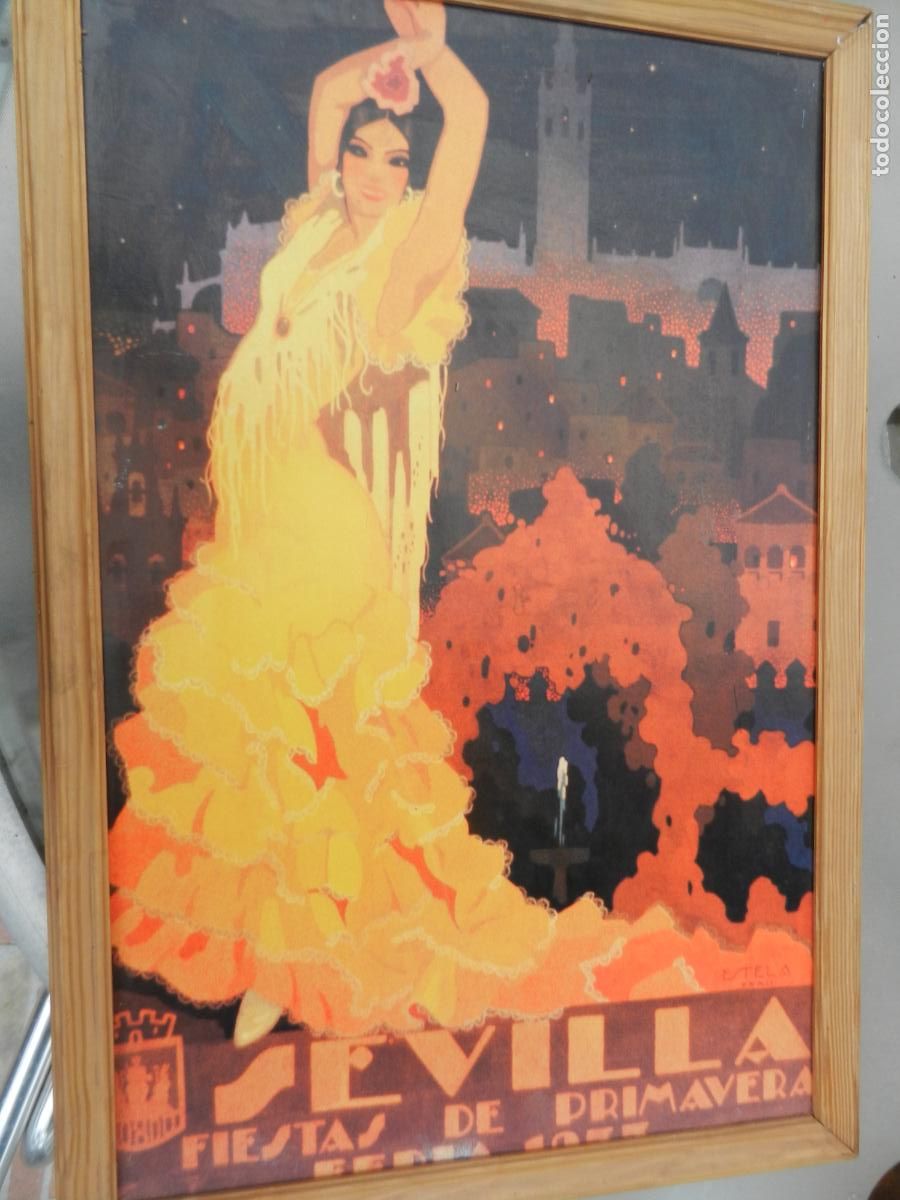 Carteles Feria: SEVILLA - CARTEL FIESTAS DE PRIMAVERA - FERIA 1933 - EN MARCO - VER FOTOS.