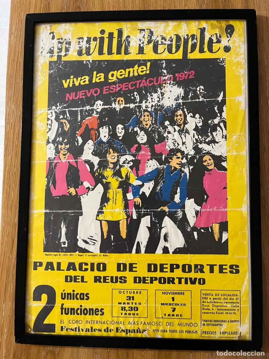 Carteles Feria: cartel 32x46 ctms. palacio deportes Reus Deportivo Reus 1972 viva la gente