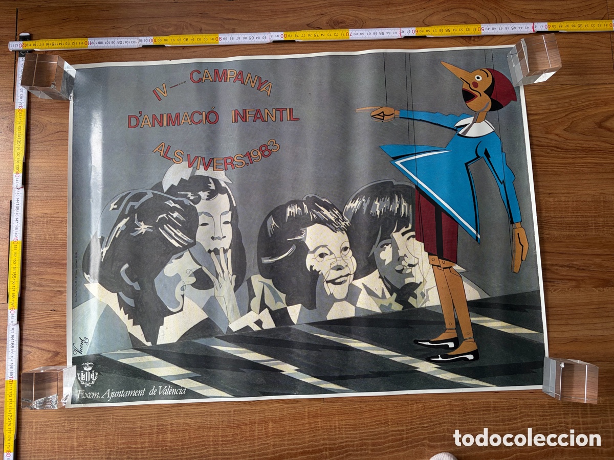 Carteles Feria: Cartel poster original IV campanya d&rsquo; animacio infantil vivers 1983 Valencia Vicente Martinez Vicent