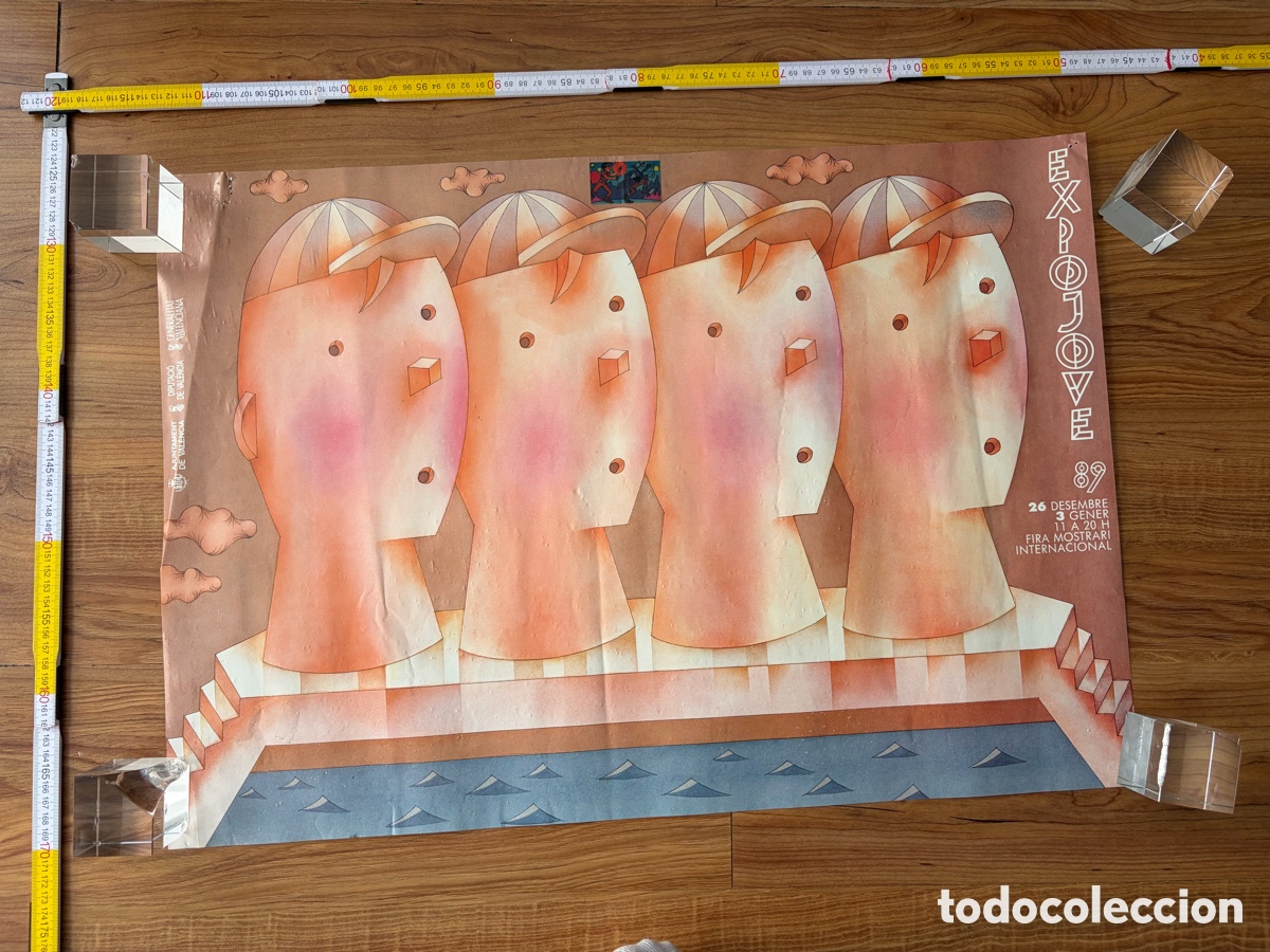 Carteles Feria: Cartel poster original Expojove 89 Expo jove 1989 Valencia Fira mostrari Calatayud ?